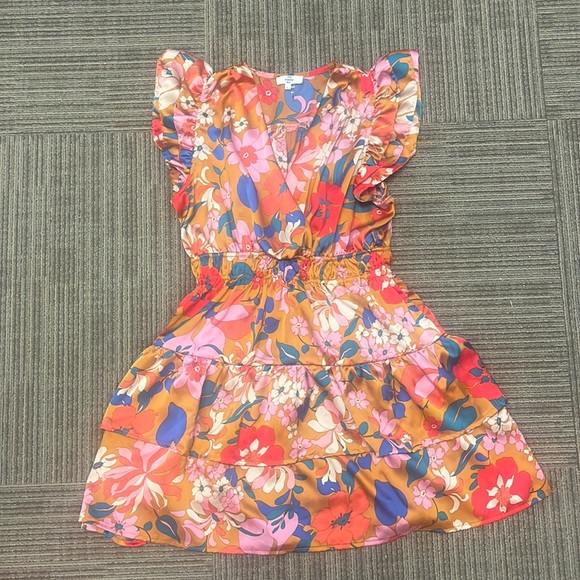Entry Satin Floral Mini Dress - Picture 1 of 4